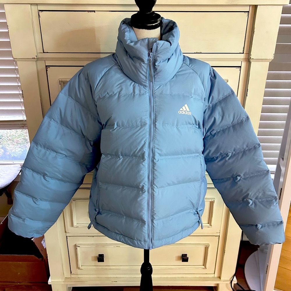 Adidas Woman’s Baby blue puffer size large